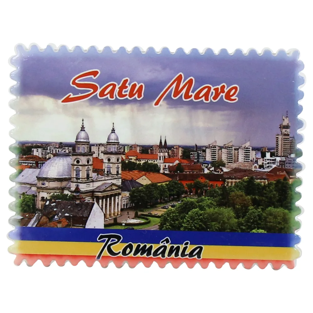 Magnet decorativ din ceramica Satu Mare 8 x 6 cm, Romania