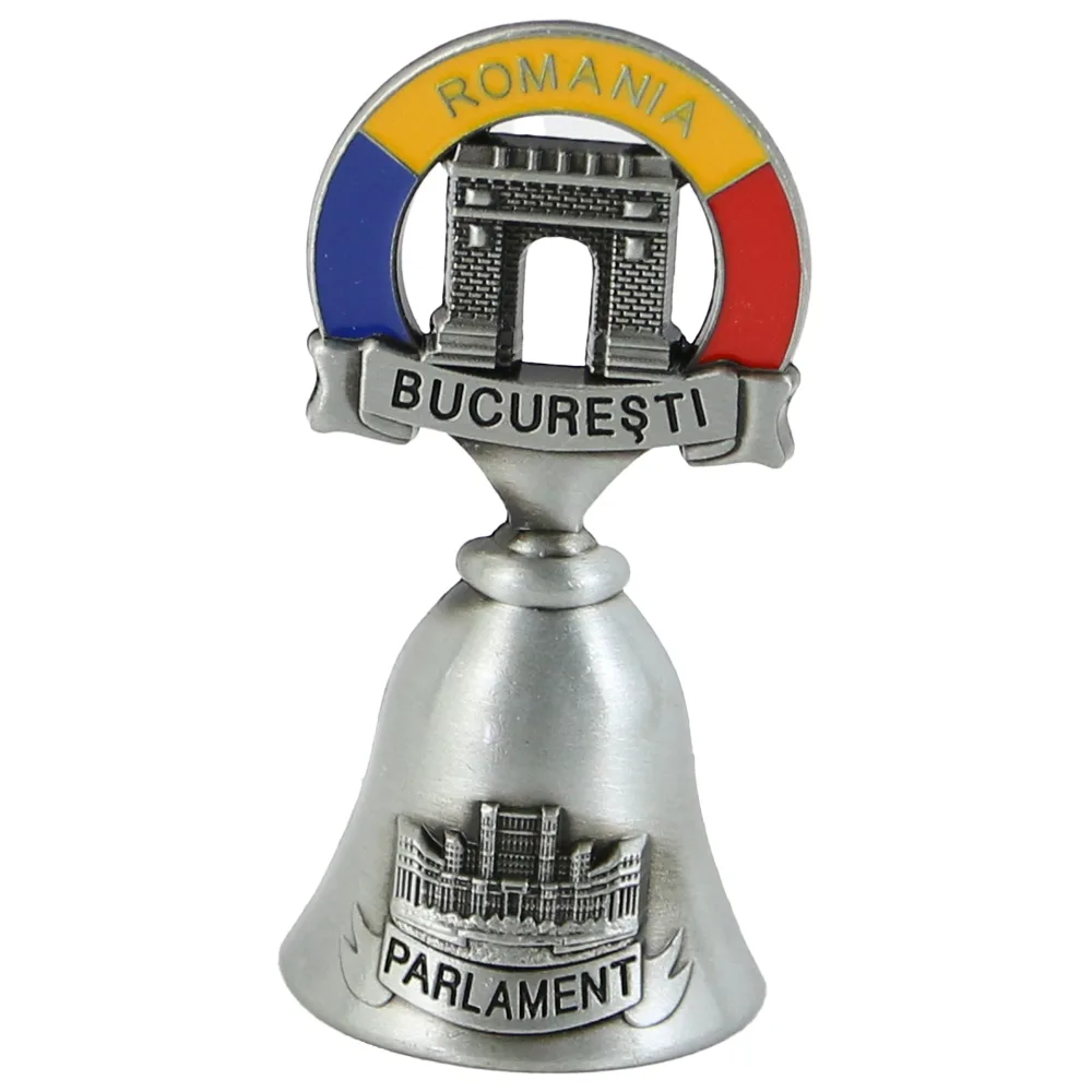 Magnet de frigider Clopotel "Bucuresti" 4x7.5 CM, din metal, Parlament - imagine 2