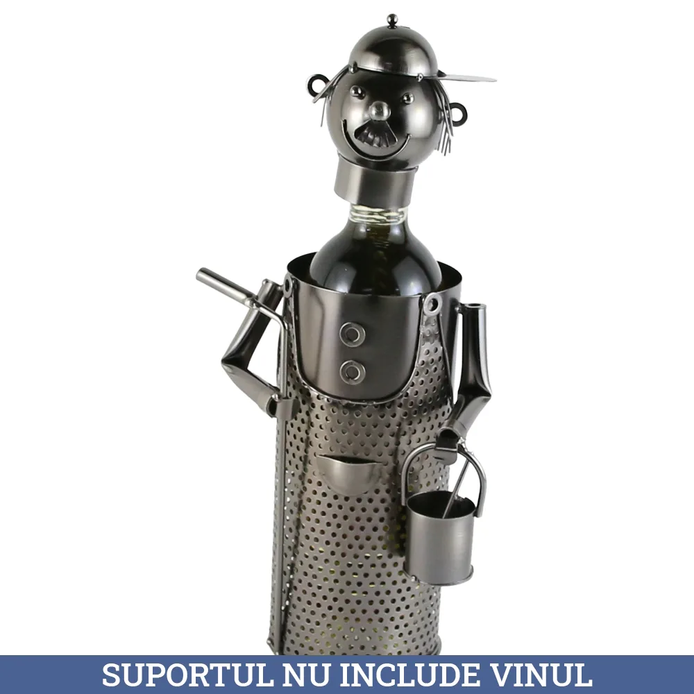 Suport sticla de vin, din metal Pictor 18x32 CM