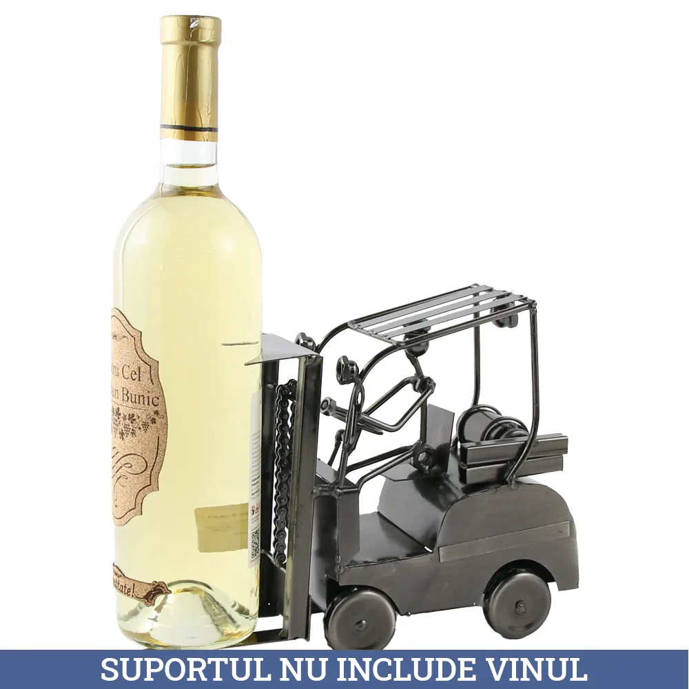 Suport sticla de vin, din metal - Stivuitor 24 x 18 cm - imagine 2