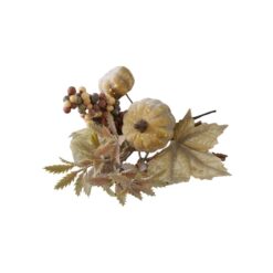 Pick decorativ de toamna cu bobite si dovlecei 25 cm, natur