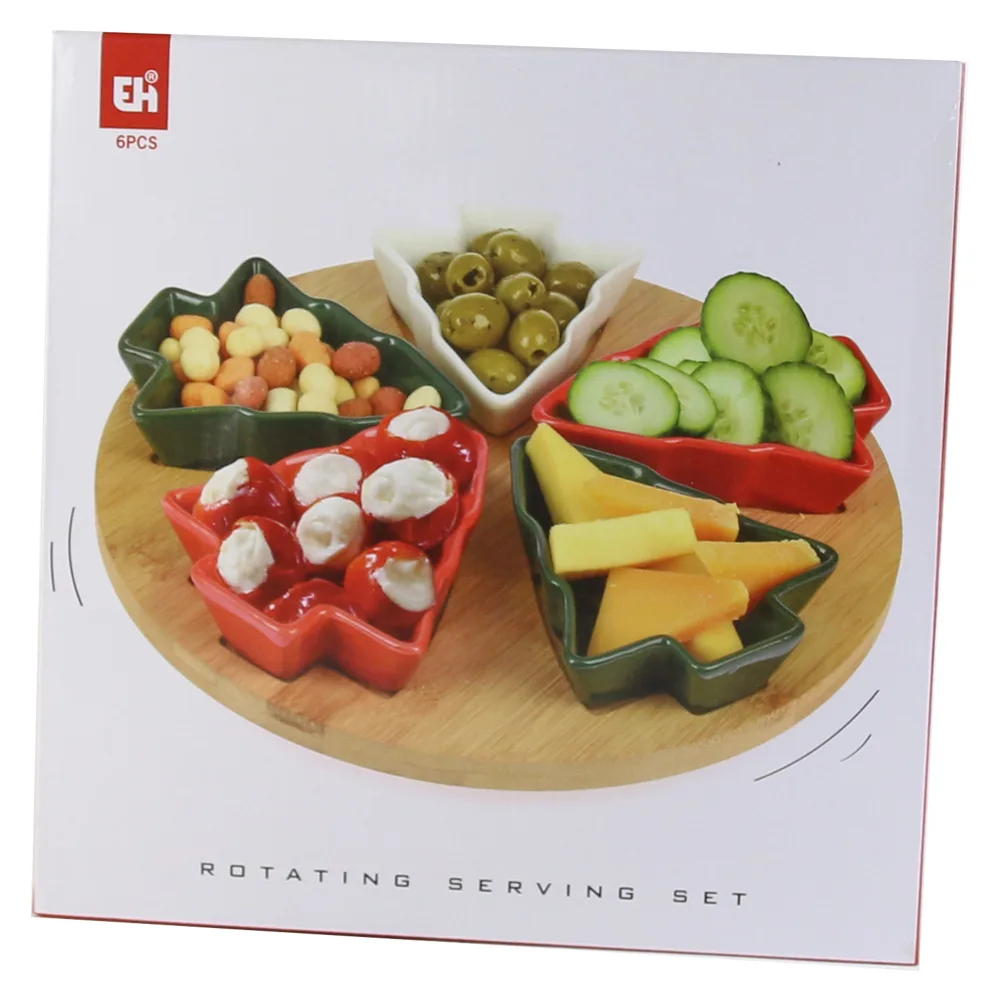 Set 6 boluri cu suport bambus 25 CM - imagine 2