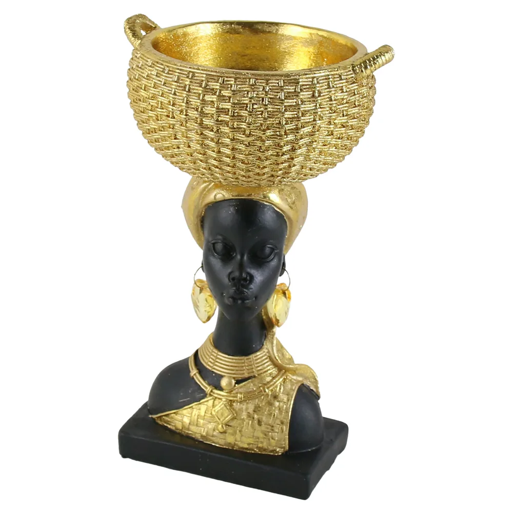 Statueta Negresa cu bol, din rasina 13x23 CM