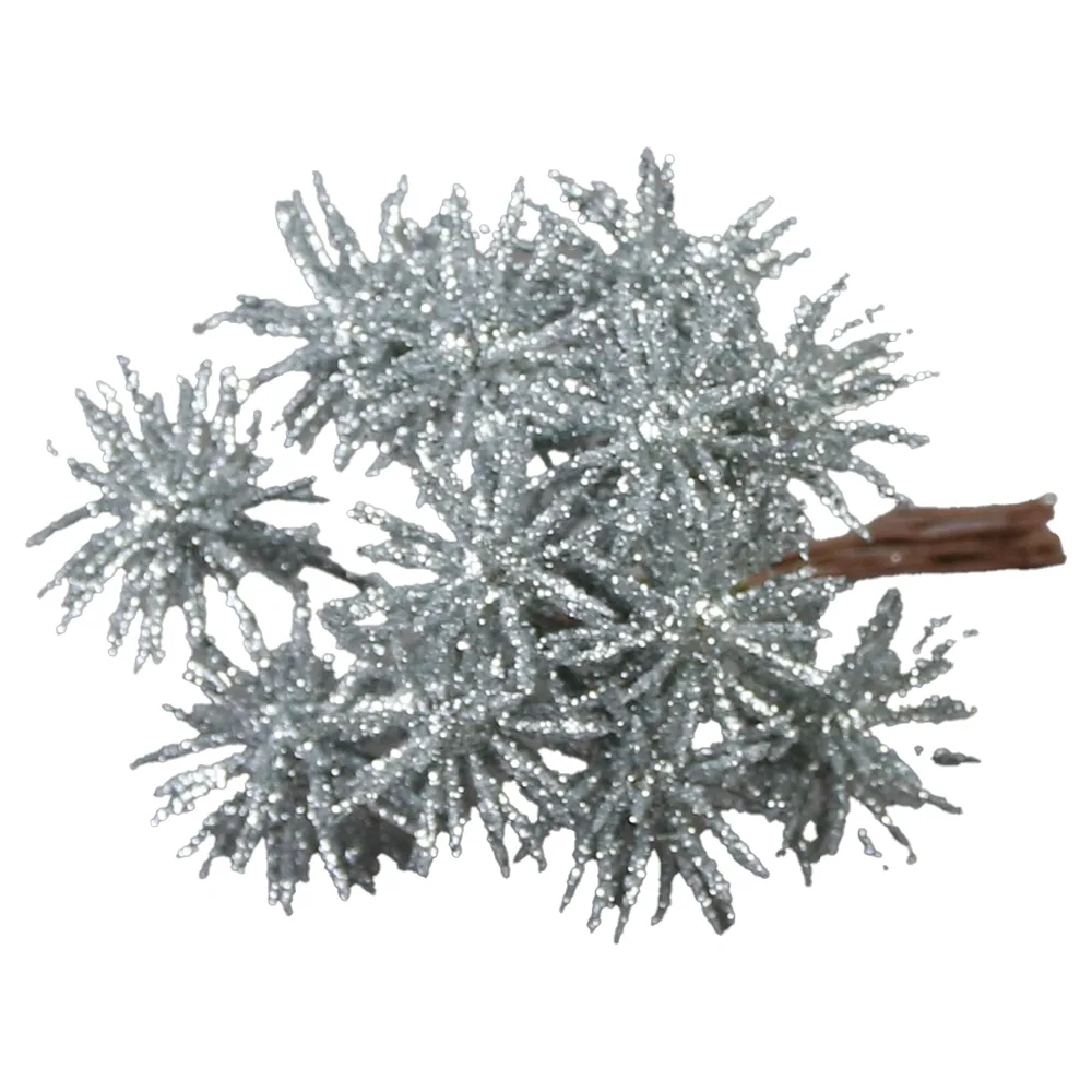Pick creanga cu glitter argintiu 11 CM