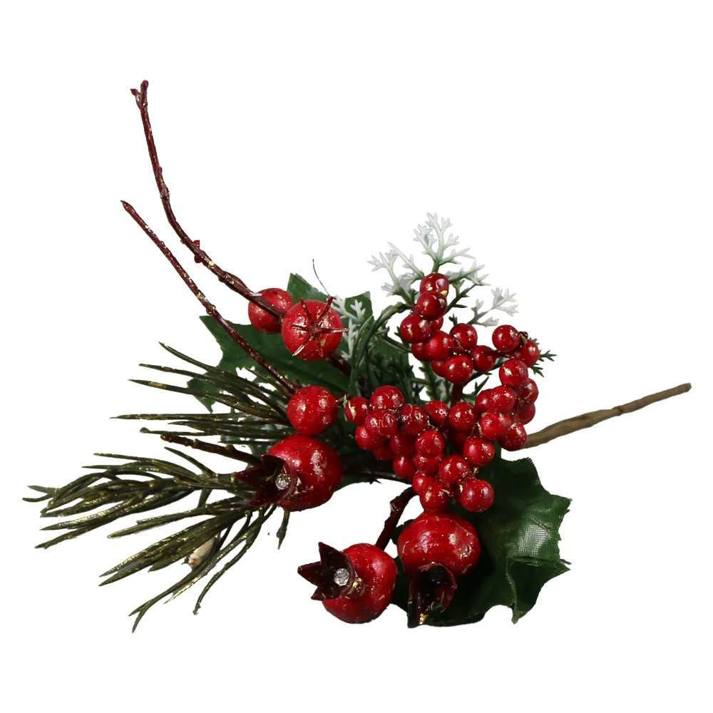 Pick creanga cu bobite rosii 22 CM