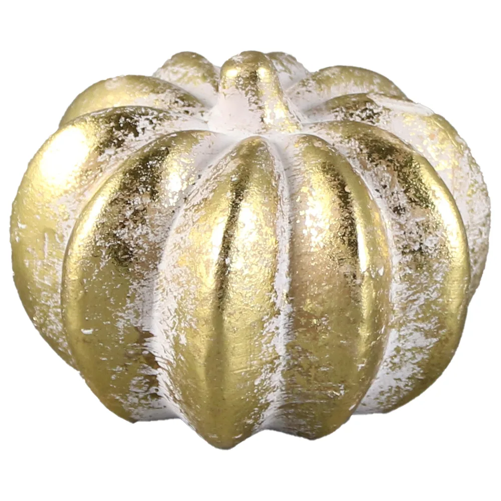 Dovleac decorativ din ceramica 9 x 7 cm, auriu