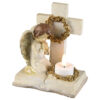 Figurina Ingeras cu candela 13x15 CM, Auriu
