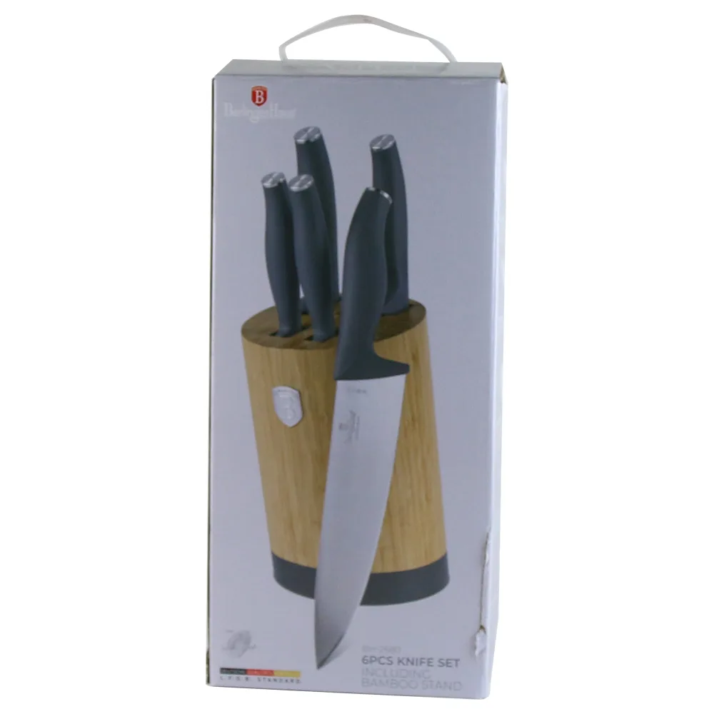 Set 5 cutite cu suport bambus, Aspen, Berlinger Haus, rotund - imagine 2