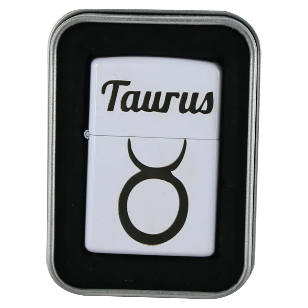 Bricheta metalica "Taurus", 3.5x5 CM, Alb, Taur
