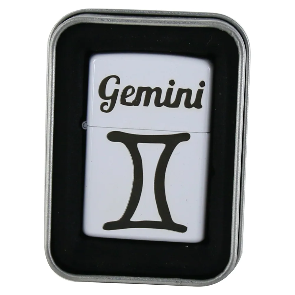 Bricheta metalica "Gemini", 3.5x5 CM, Alb, Gemeni