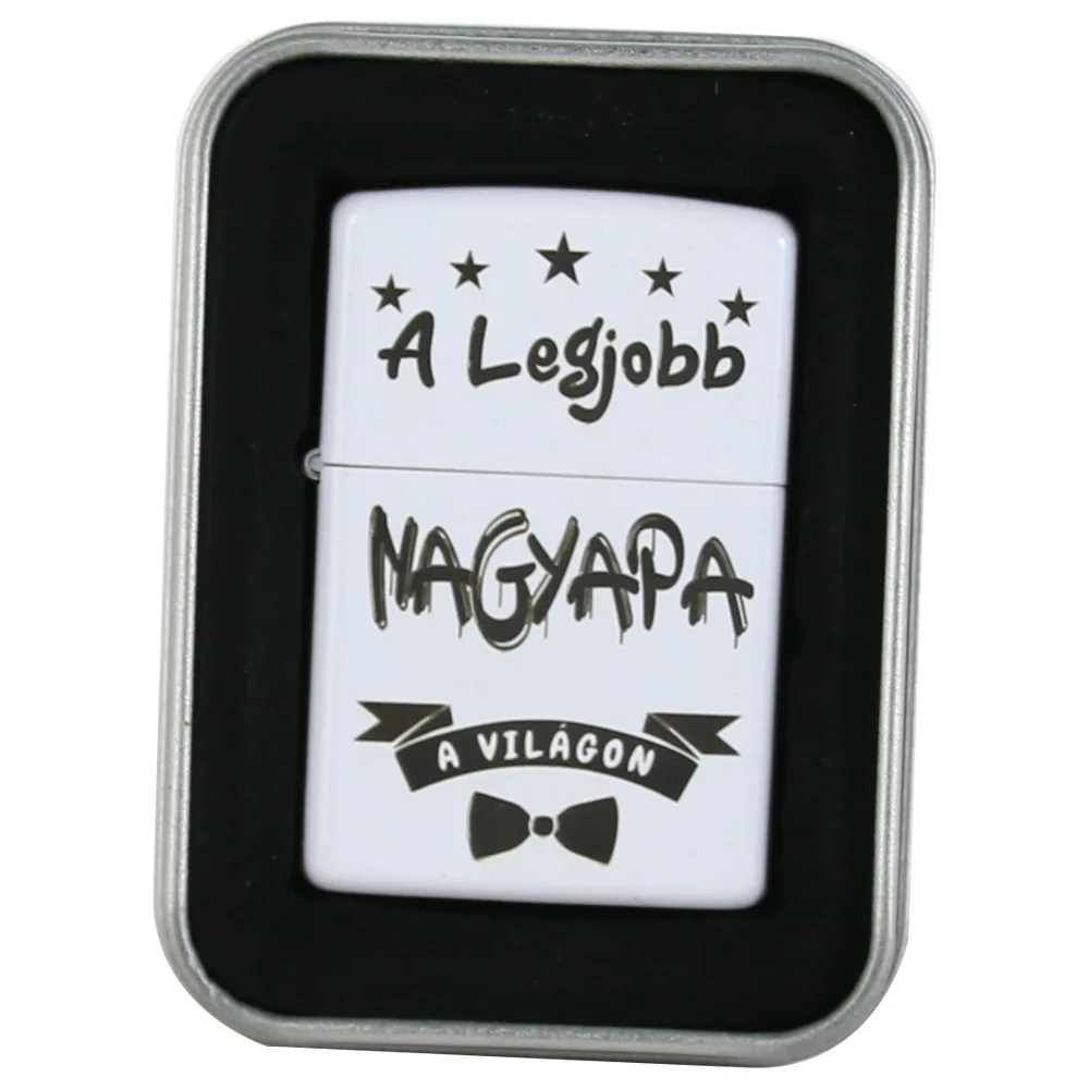 Bricheta metalica "A legjobb Nagyapa a vilagon", 3.5x5 CM, Alb