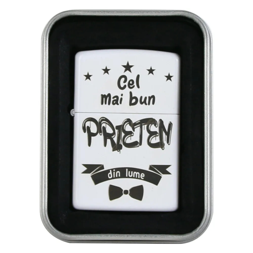 Bricheta metalica "Cel mai bun Prieten din lume", 3.5x5 CM, Alb