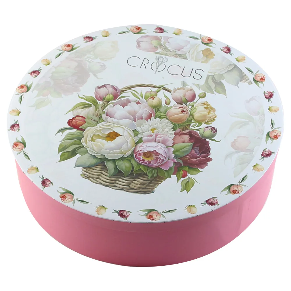 Set 6 cesti cu farfurii din portelan 250 ml "Basket of Flowers-Peonies", in cutie decorativa - imagine 2