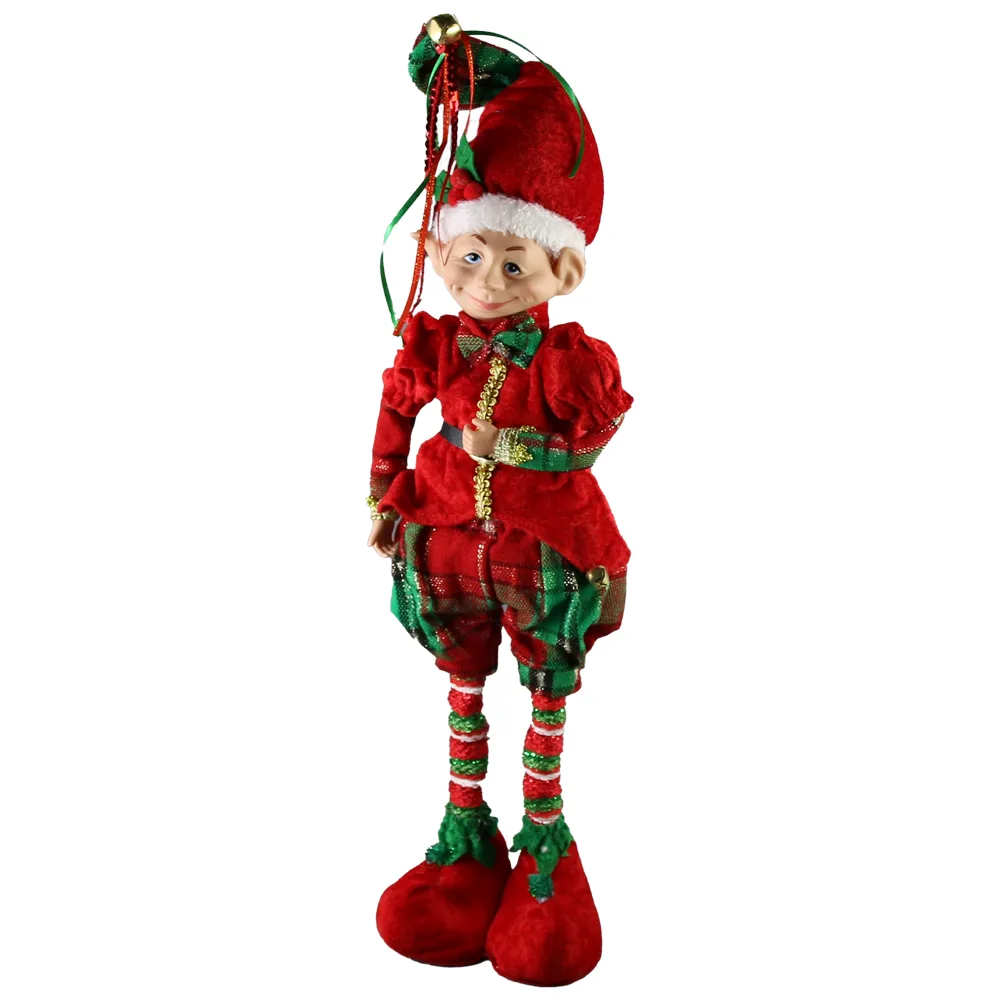 Figurina Elf cu picioare extensibile 60/40 CM, Rosu