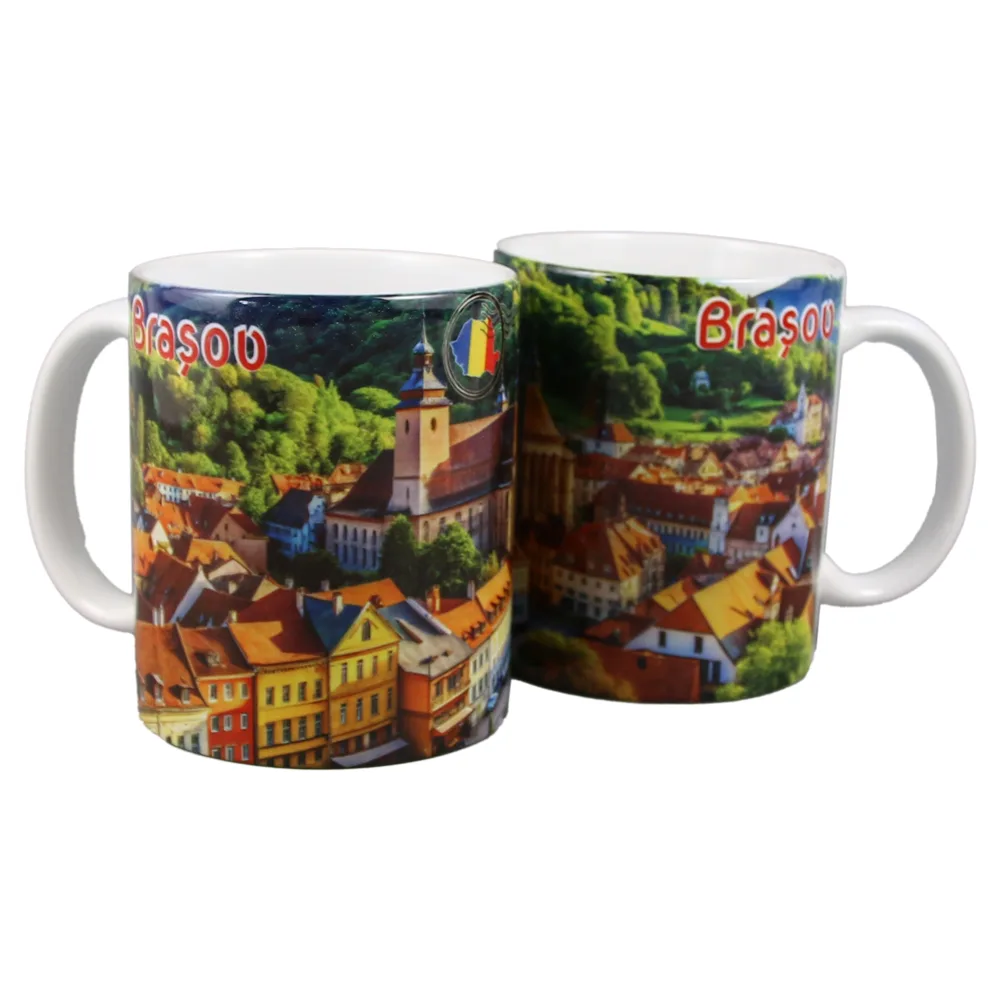 Cana ceramica "Brasov/Romania", 330 ml - imagine 2