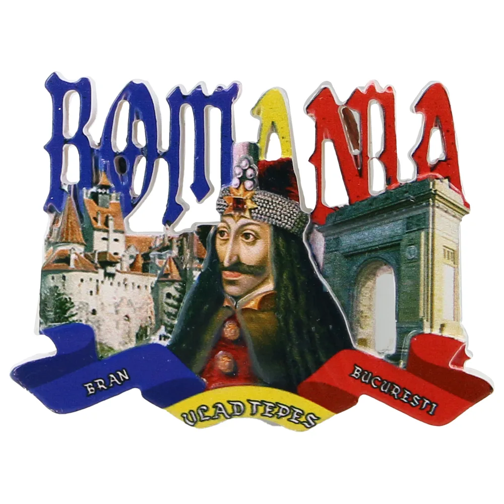 Magnet frigider din rasina 8x5.5 CM, Romania, Bran