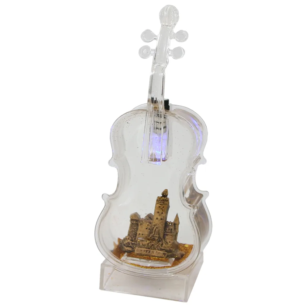 Ornament decorativ Vioara cu led 6.5x16 CM, Castlelul Bran - imagine 2