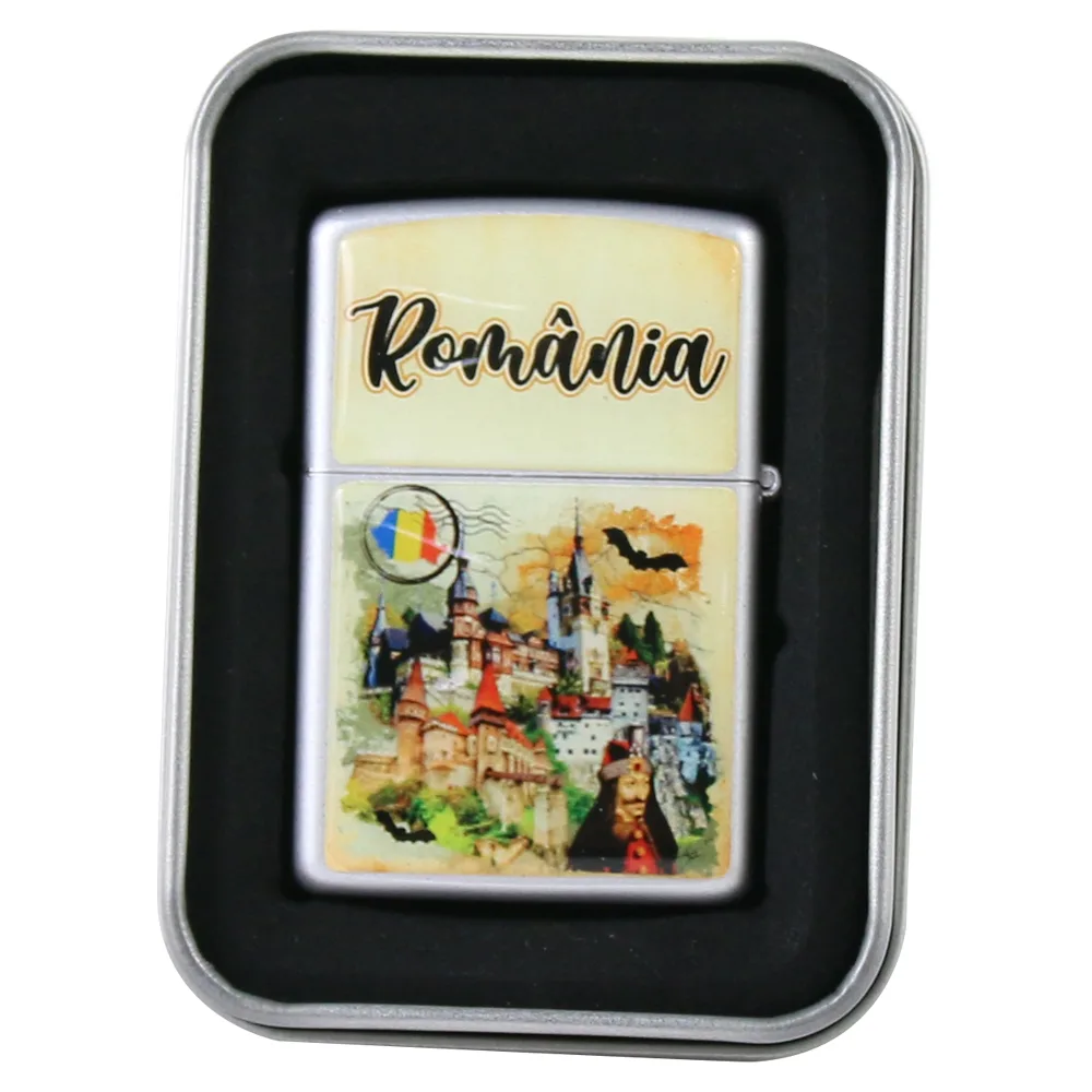 Bricheta metalica "Romania", Castele, 4x5.5 CM