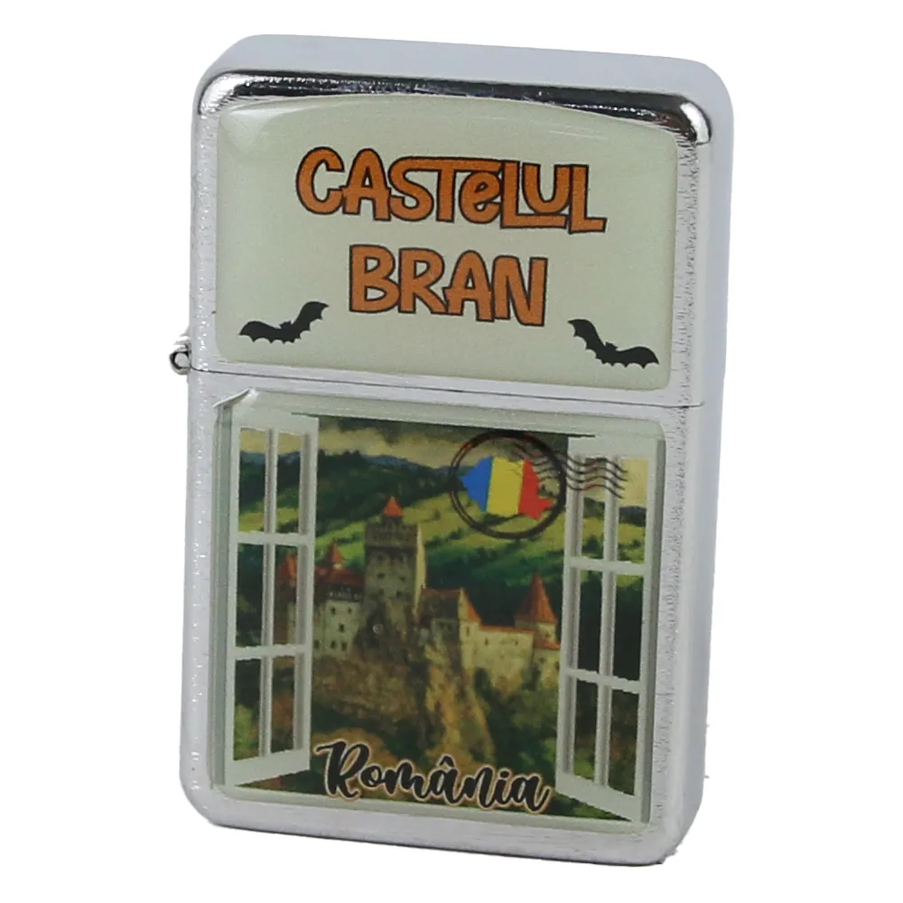 Bricheta metalica Castelul Bran 4 x 6 cm, colorat