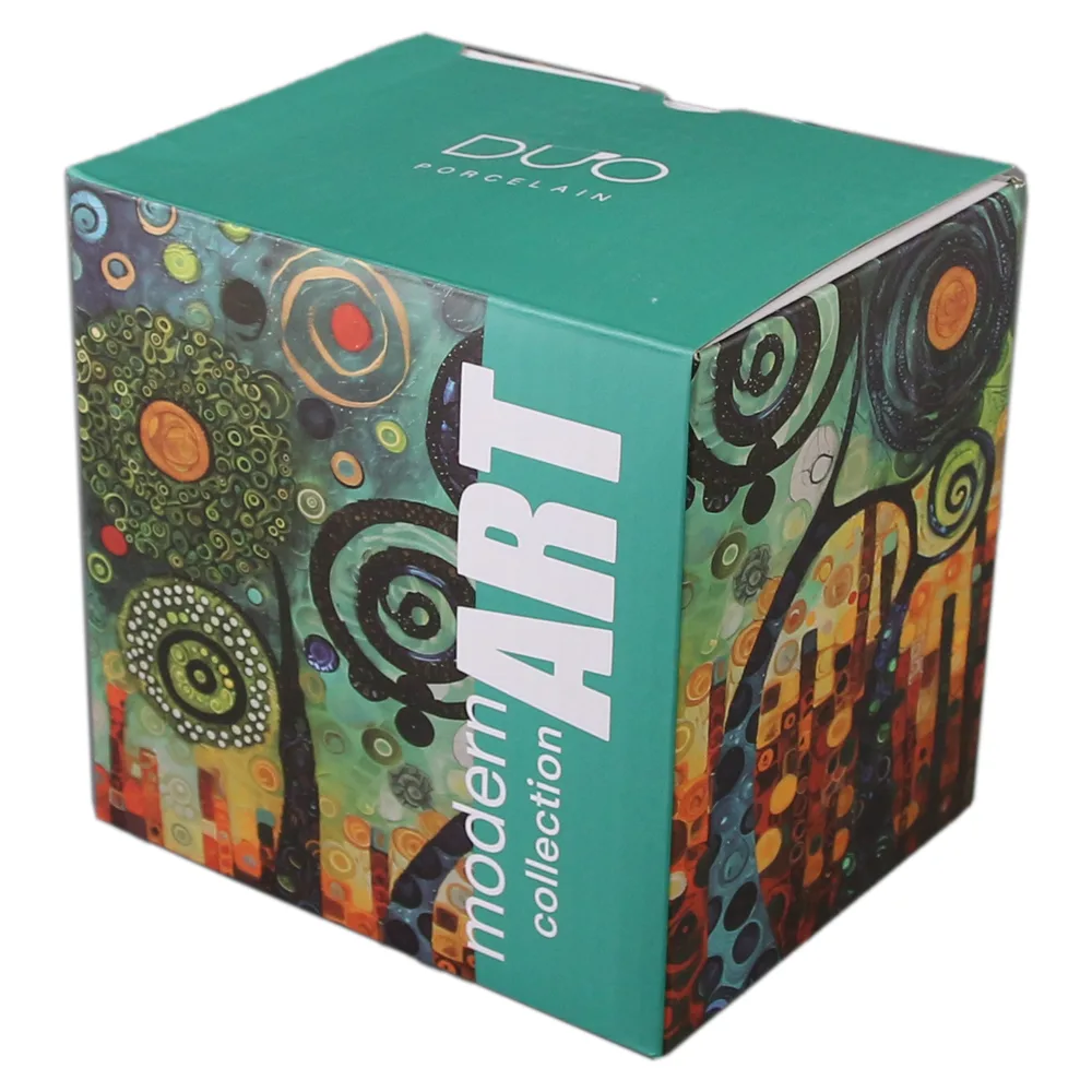 Cana portelan cu infuzor metalic si capac 450 ml, "Modern Twisted Tree", Modern Art - imagine 2