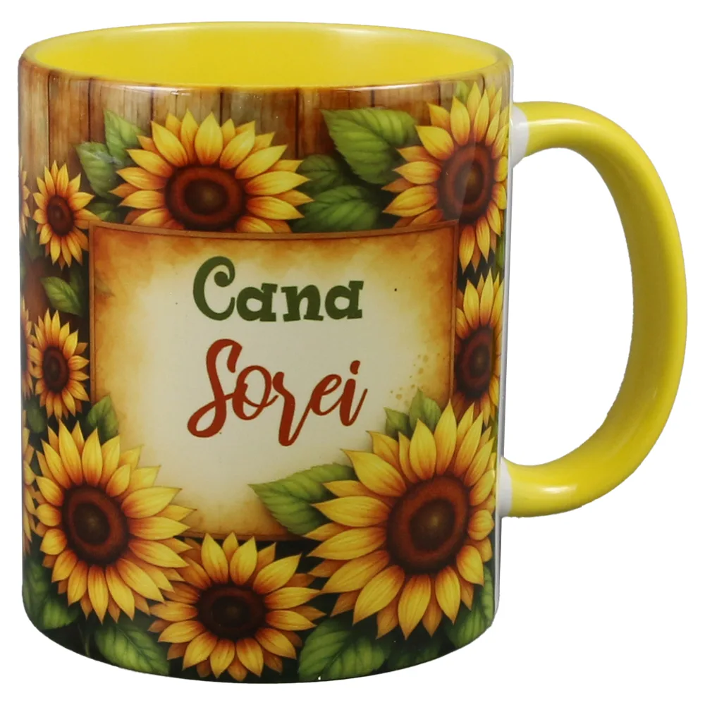 Cana ceramica "Cana Sorei" cu floarea-soarelui 330 ml