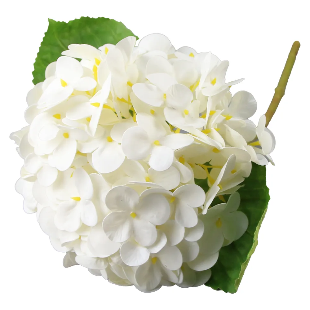 Fir de hortensie alba artificiala, 42 cm