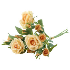 Buchet artificial cu trandafiri 40 cm, culori variate - imagine 3