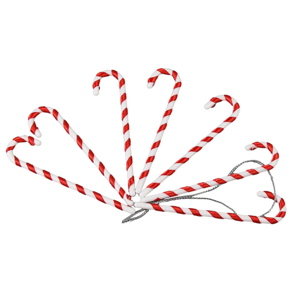 Set 7 ornamente de brad, bat bomboane, din plastic, 9 CM