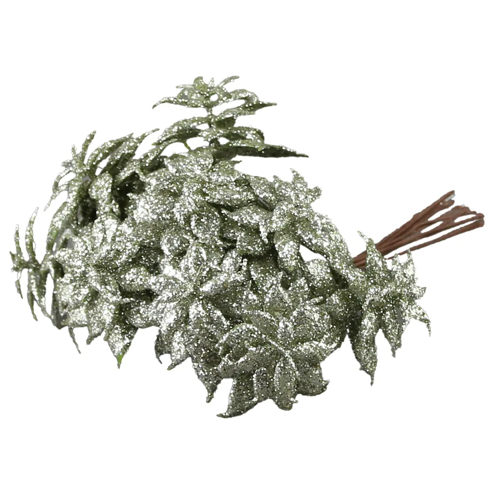 Pick creanga cu glitter argintiu 12 CM