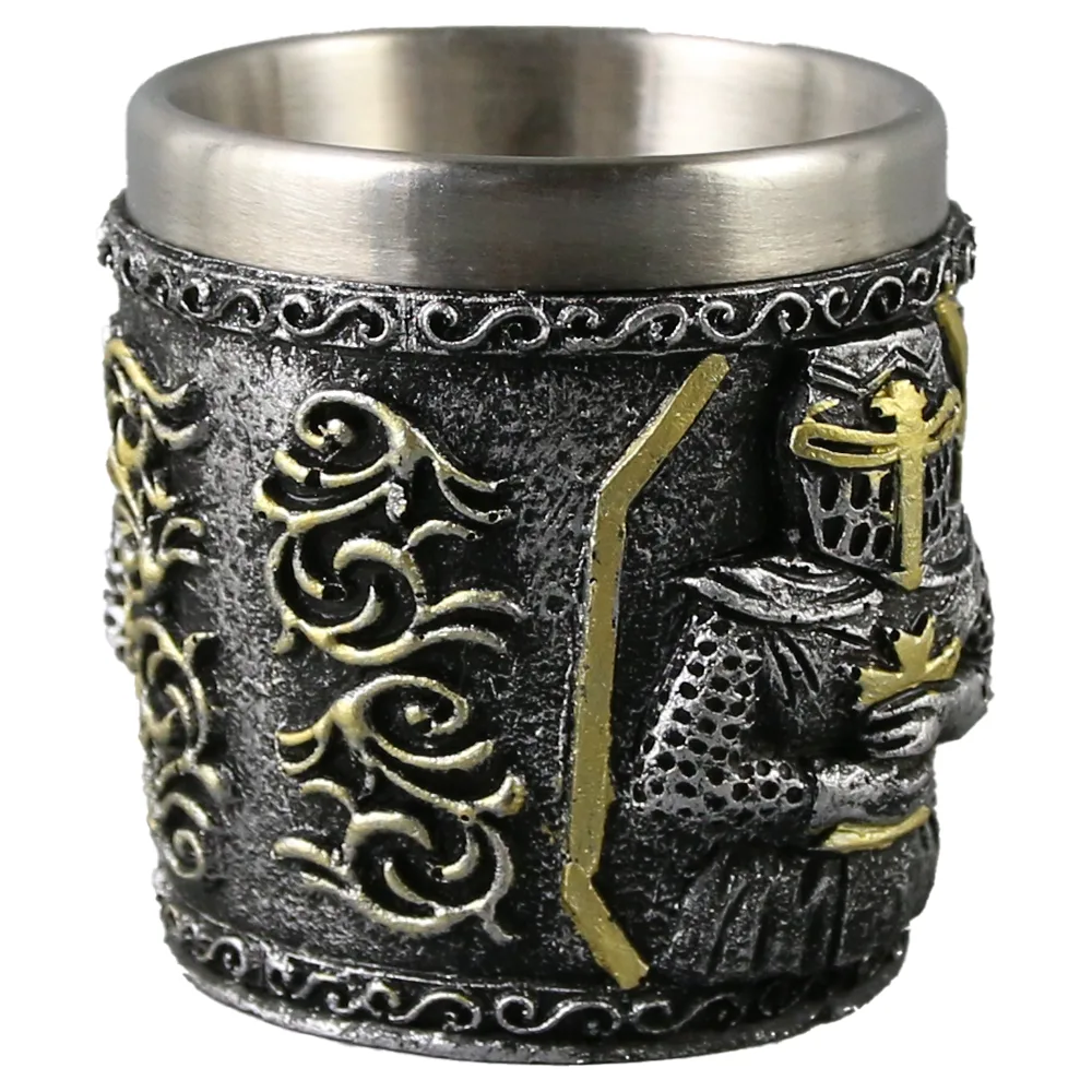Pahar shot din metal si rasina Cavaler 5x6 CM - imagine 2
