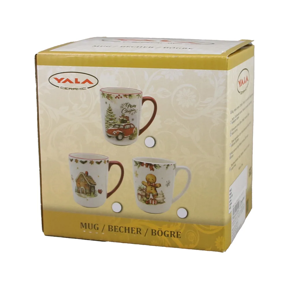 Cana de Craciun, din ceramica, 500 ml, Peisaj de iarna - imagine 2