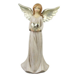 Alternative view of Figurina Inger din rasina aurie 13x21 CM, cu glitter