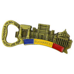 Magnet de frigider metalic cu deschizator de sticle 9.5 x 3.5 cm, Romania/Bucuresti - imagine 3