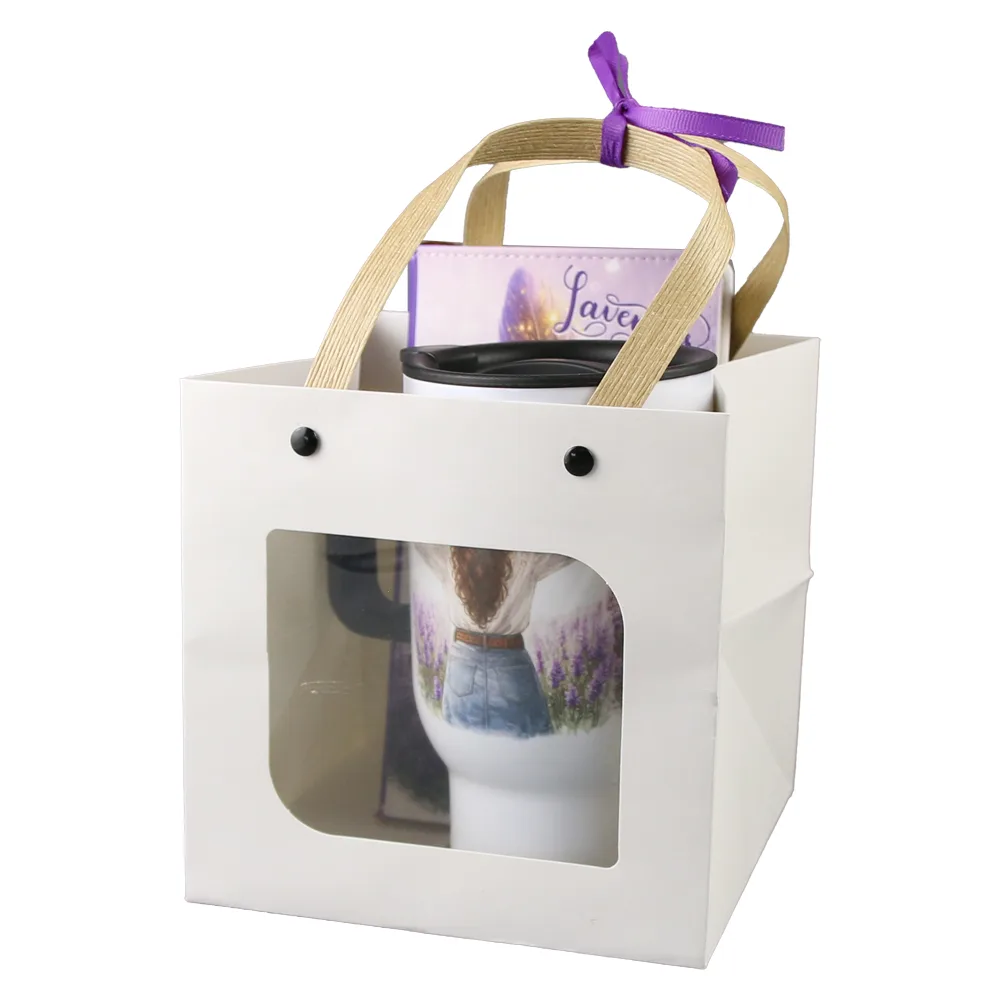 Set cadou "La multi ani!", 3 piese, Lavanda - imagine 3