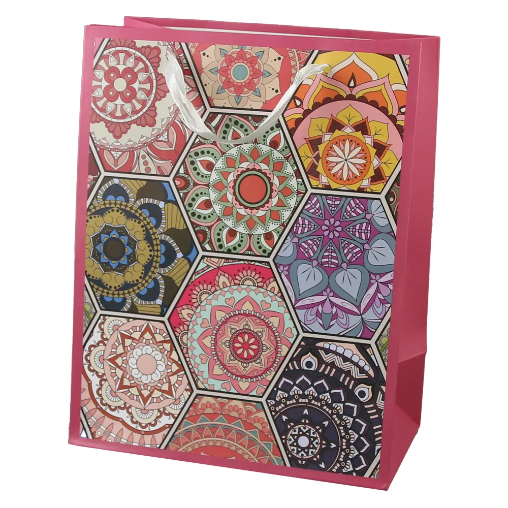 Punga cadou din hartie 18x23 cm, Mandala