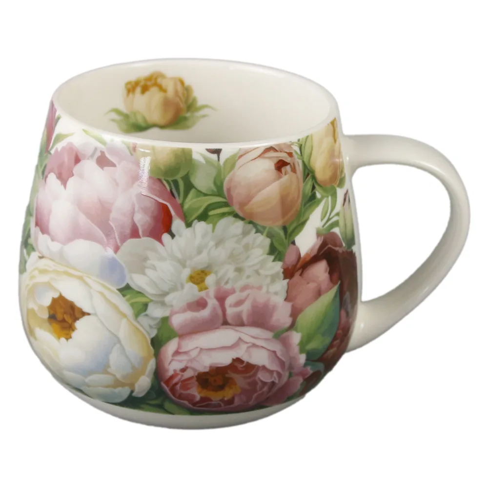Cana din portelan 430 ml "Peonies" in cutie decorativa - imagine 2