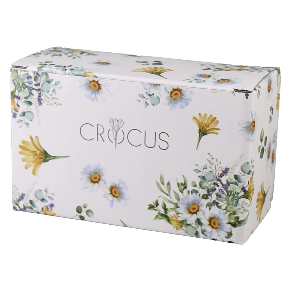 Set 2 cani din portelan 350 ml "Basket of Flowers-Daisy", in cutie decorativa - imagine 3