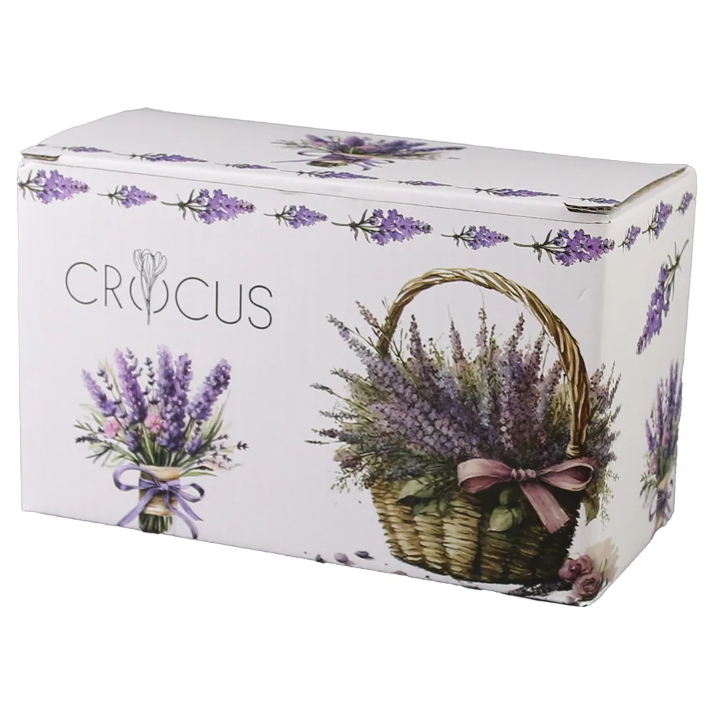 Set 2 cani din portelan 350 ml "Basket of Flowers-Lavanda", in cutie decorativa - imagine 3