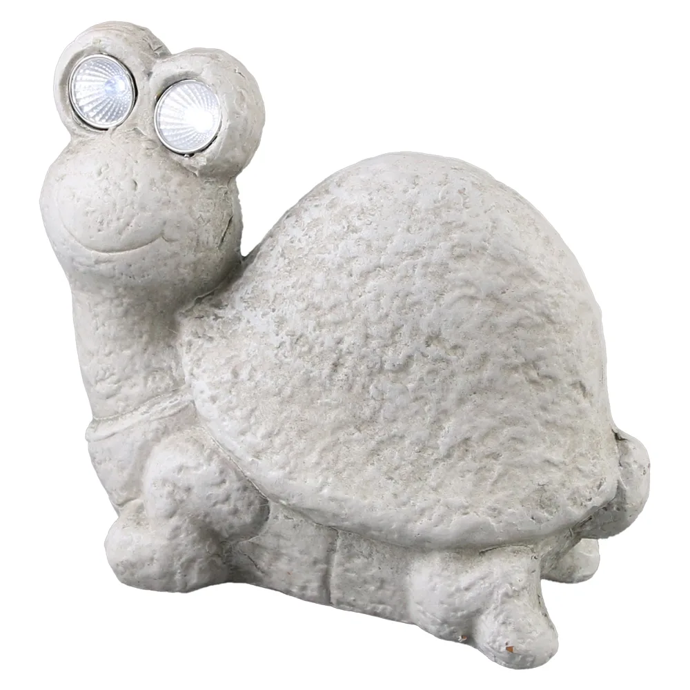 Figurina Broasca testoasa din ceramica, lampa solara 18 x14.5 cm