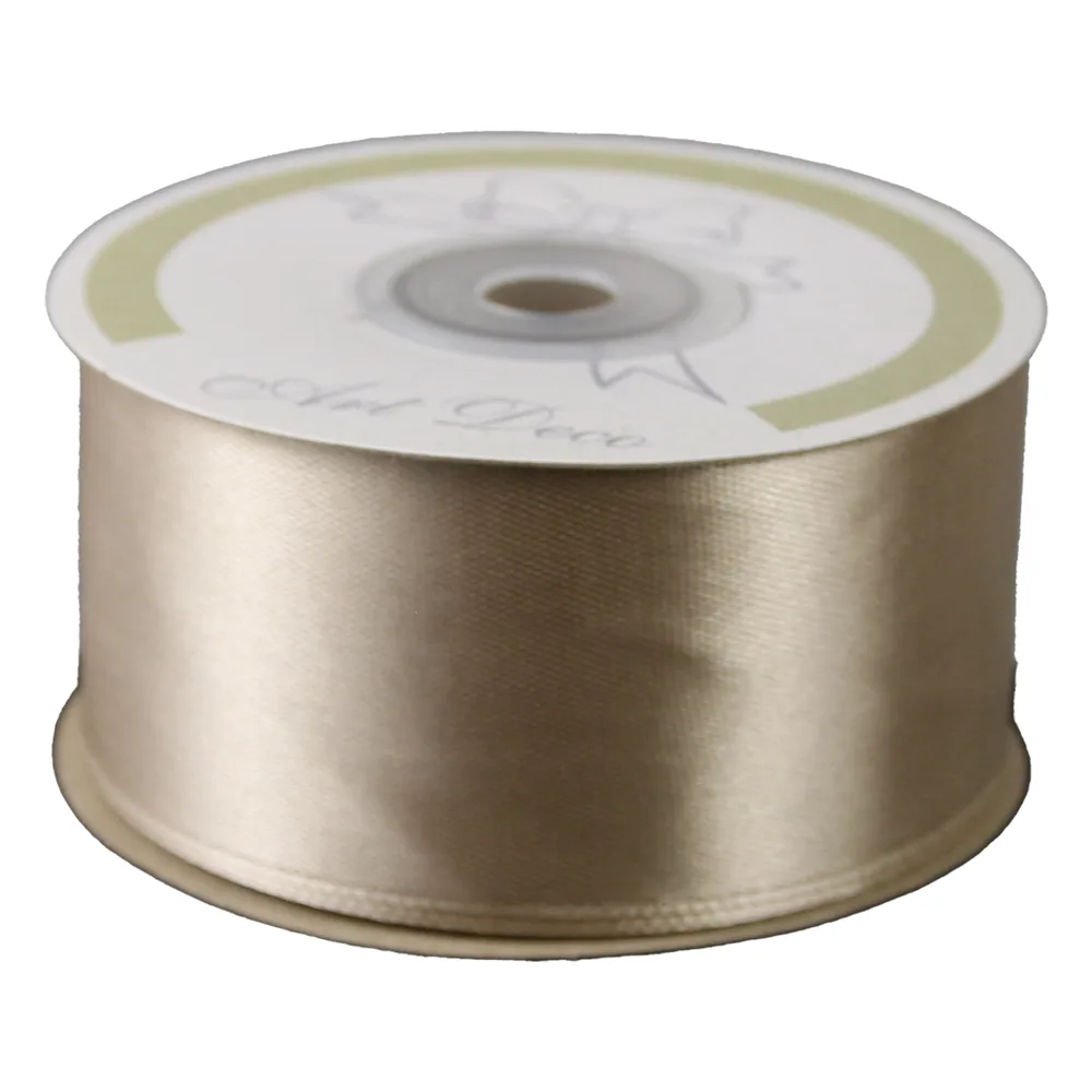 Rola panglica satin Bej 38 mm x 25 m Art Deco