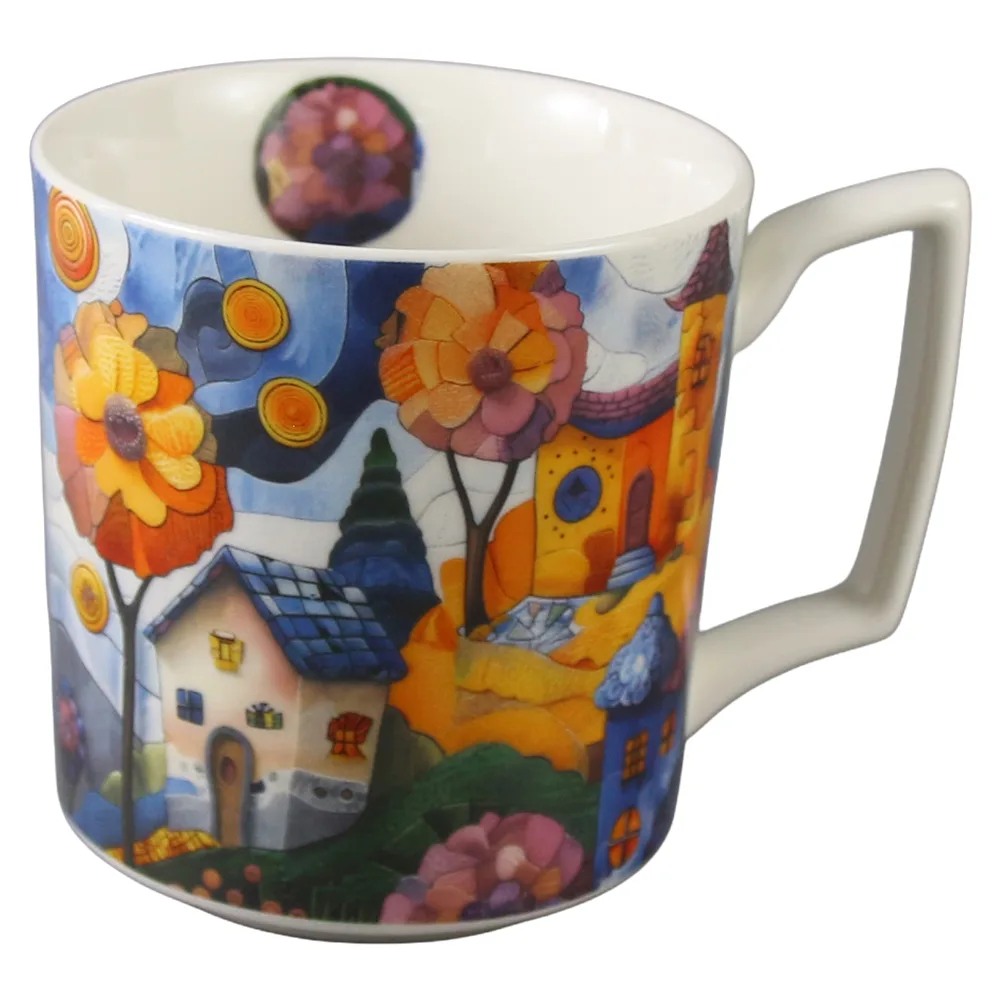 Cana din portelan 450 ml " Modern Countryside" in cutie decorativa - imagine 2