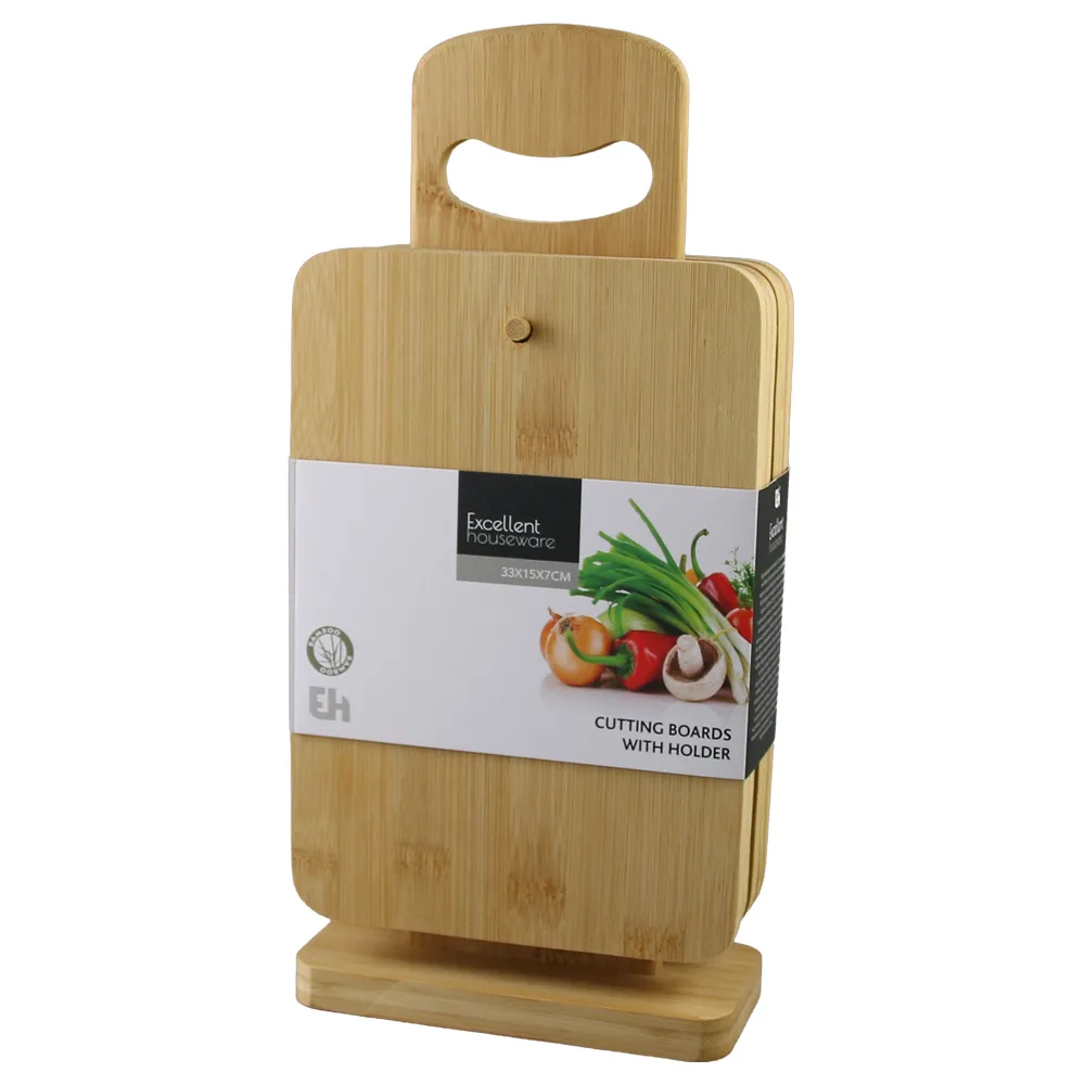 Set 6 tocatoare din bambus cu suport 15 x 22 cm (suport 33 cm)