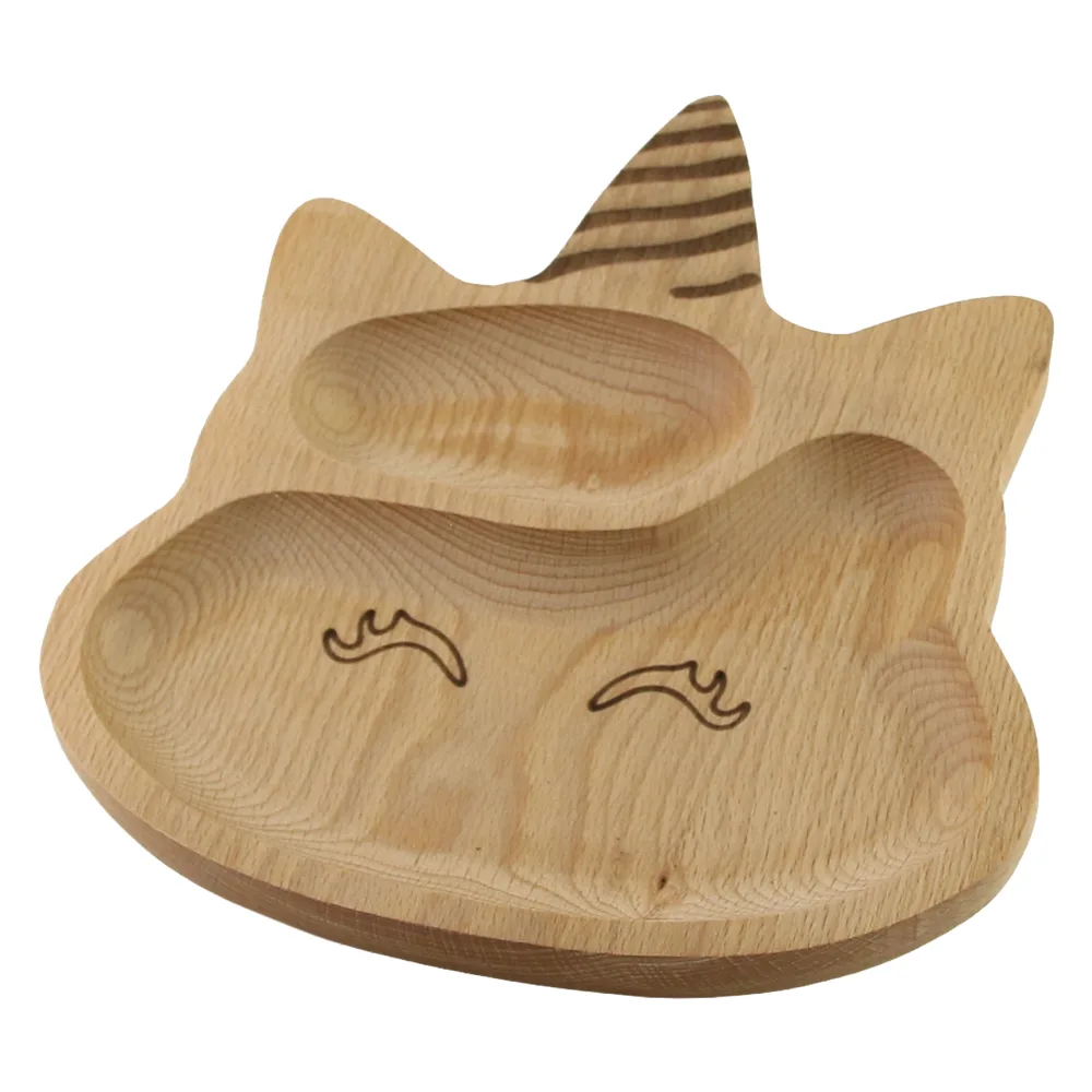 Platou din lemn cu 2 compartimente Unicorn 21 x 24 cm