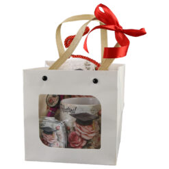 Set cadou absolvire "Felicitari!" - cana ceramica, oglinda, pix touchscreen si decor perete, cu punga cadou - imagine 3