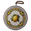 Decor de perete rotund din ceramica 17 cm cu lamai