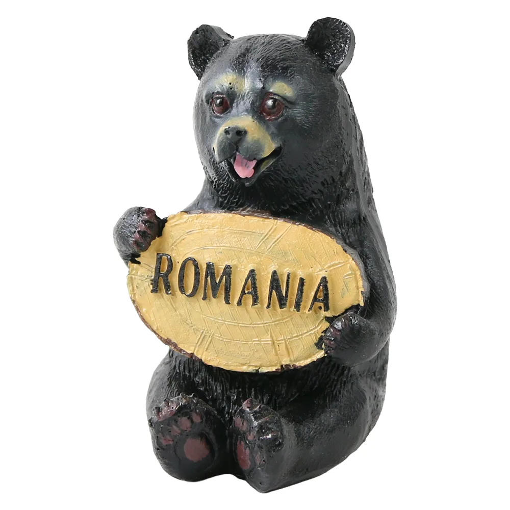 Figurina urs din rasina cu placuta "Romania" 8.5 cm - imagine 4