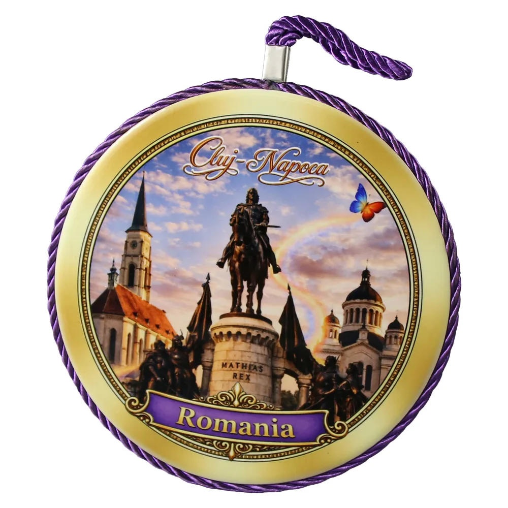 Decor de perete din ceramica Cluj-Napoca 17 cm, Mathias Rex