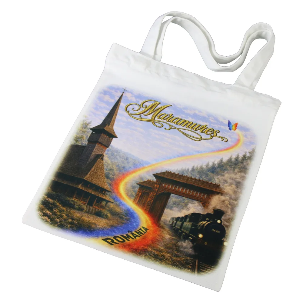 Sacosa textila Maramures 30 x 35 cm, tricolor