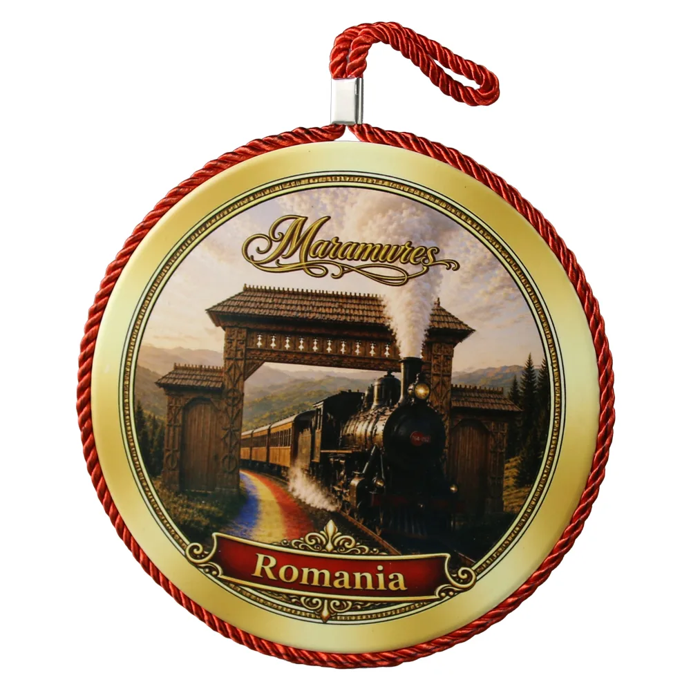 Decor de perete din ceramica Maramures 17 cm, Romania, mocanita