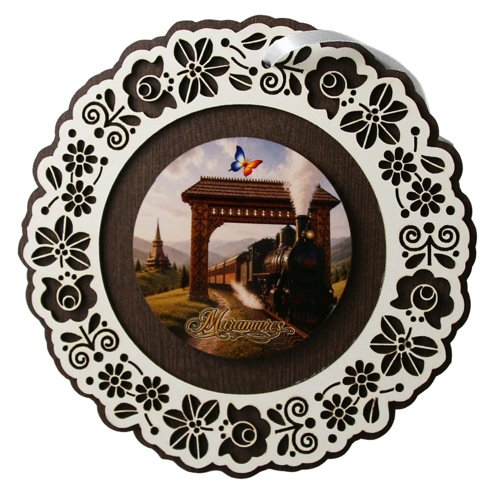 Decor de perete din lemn Maramures 18.5 cm, mocanita
